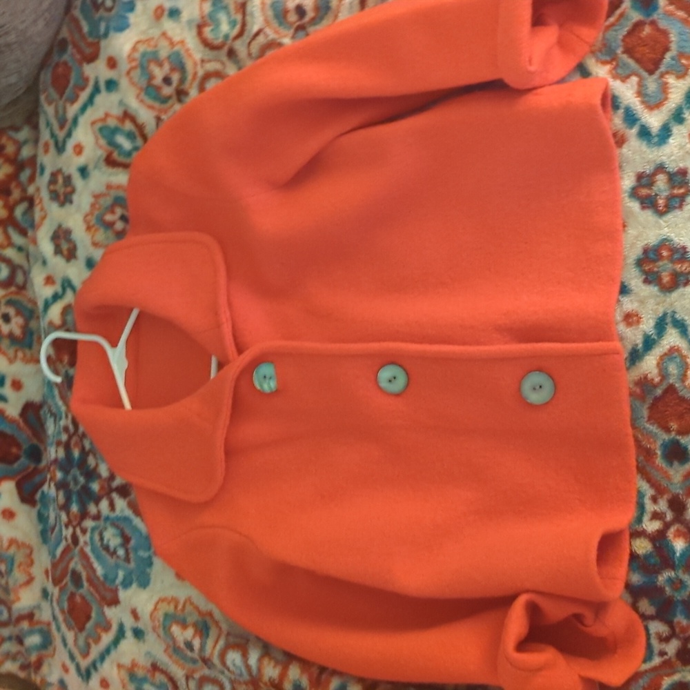 3/4 sleeve peacoat Red/ Orange